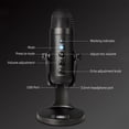 thumbnail image 2 of USB Mesa Escritorio Micrófono Condensador Mic Computadora PC Enchufe y, 2 of 8