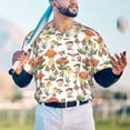 thumbnail image 6 of Daiia Mushrooms Mens Baseball Jersey Button Down Shirts Short Sleeve Sports Uniforms-Small, 6 of 9
