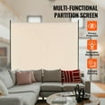 thumbnail image 4 of KFFKFF Space Separator, One-Panel Privacy Barrier, 6FT Indoor Privacy Shield, Segregation Partition for Space Division, Standalone Divider Panel for Workspace, Sleeping Area, Beige, 4 of 9