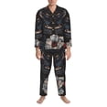 thumbnail image 3 of Lsque Midnight Butterfly Floral Dream Pattern Long Sleeve Pajama Set for Men - Soft 2-Piece Sleepwear and Loungewear Set with Pockets, Comfy Nightwear-XX-Large, 3 of 7