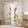 thumbnail image 2 of Erosebridal Cute Rabbit Flowers Blackout Curtains Set of 2 (52x84 Each) For Kids,Easter Theme Animal Window Curtains For Boys Girls,Luxury Bedroom Decor, 2 of 6