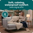 thumbnail image 2 of FurHaven Waterproof Throw Blanket For Dogs & Indoor Cats, Reversible Protective Pet Blanket, Extra Large, Long Faux Fur & Velvet, Taupe, 2 of 9