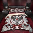 thumbnail image 1 of White Goth Bedding Set, Gothic Comforter or Duvet, Goth Bed Cover, Bedroom, 1 of 9