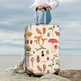 thumbnail image 3 of Lsque Retro Autum Mushrooms Printed Luggage Cover, Travel Luggage Protector,Scratch and Dirt Resistant, Fits 18-32 Inch Luggage - Large, 3 of 9