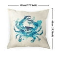 thumbnail image 4 of WIRESTER 18x18 inch Square Decorative Throw Sofa Pillow Cases, Blue Crab, 4 of 7