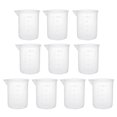 thumbnail image 1 of Unique Bargains 10pcs Measuring Cup Labs Clear PP Plastic Graduated Beakers 100ml, 1 of 1
