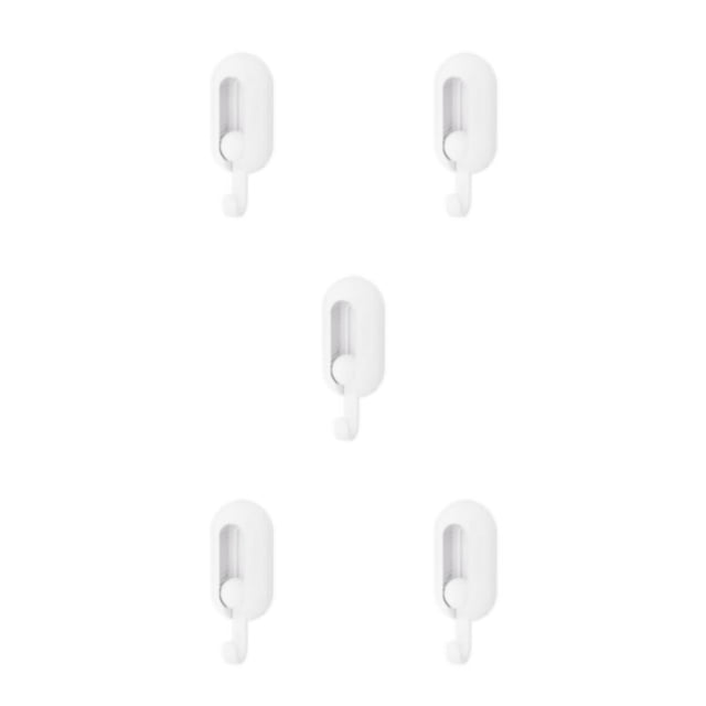 yingyy 1/2/3/5 Rotatable Wall Multifunction Shelf Home Door Bathroom Towel Mounted Universal Hooks Racks Storage Punch-free Organizer 5PCS