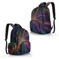 thumbnail image 5 of SCRAWLGOD Neon Light Trails Pattern Lightweight Backpack for Kids, Unisex Daypack for Travel Work Business Commute School, Laptop Storage Classic Modern Simple Design, 5 of 7