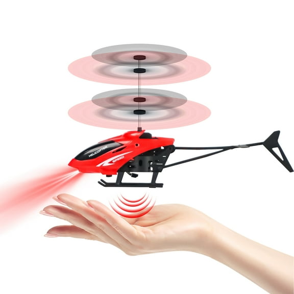 Flying RC Helicopter Toy Hand-Controlled Mini DroneCosmic LED Flying Toys UFO Drone RC Drone Toy for Kids