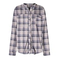 thumbnail image 4 of ICHUANYI Clearance Women Autunm And Winter Casual Lattice Plaid Printed Long Sleeve Buttons Cardigan Coat Tops Outwear(Gray, S) ICHUANYI WER2023081203760, 4 of 5