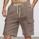 thumbnail image 1 of WILLBEST Pantalones Cortos Cargo de Estilo Casual para Hombre, Cómodos Pantalones Cortos Holgados de Color Sólido para Entrenamiento de Verano y Exteriores, 1 of 8