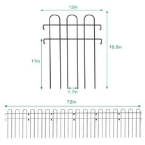 No digging fence, decorative garden fence border outdoor animal barrier anti-scopium metal plate