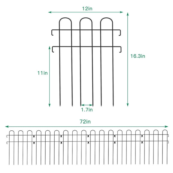 No digging fence, decorative garden fence border outdoor animal barrier anti-scopium metal plate