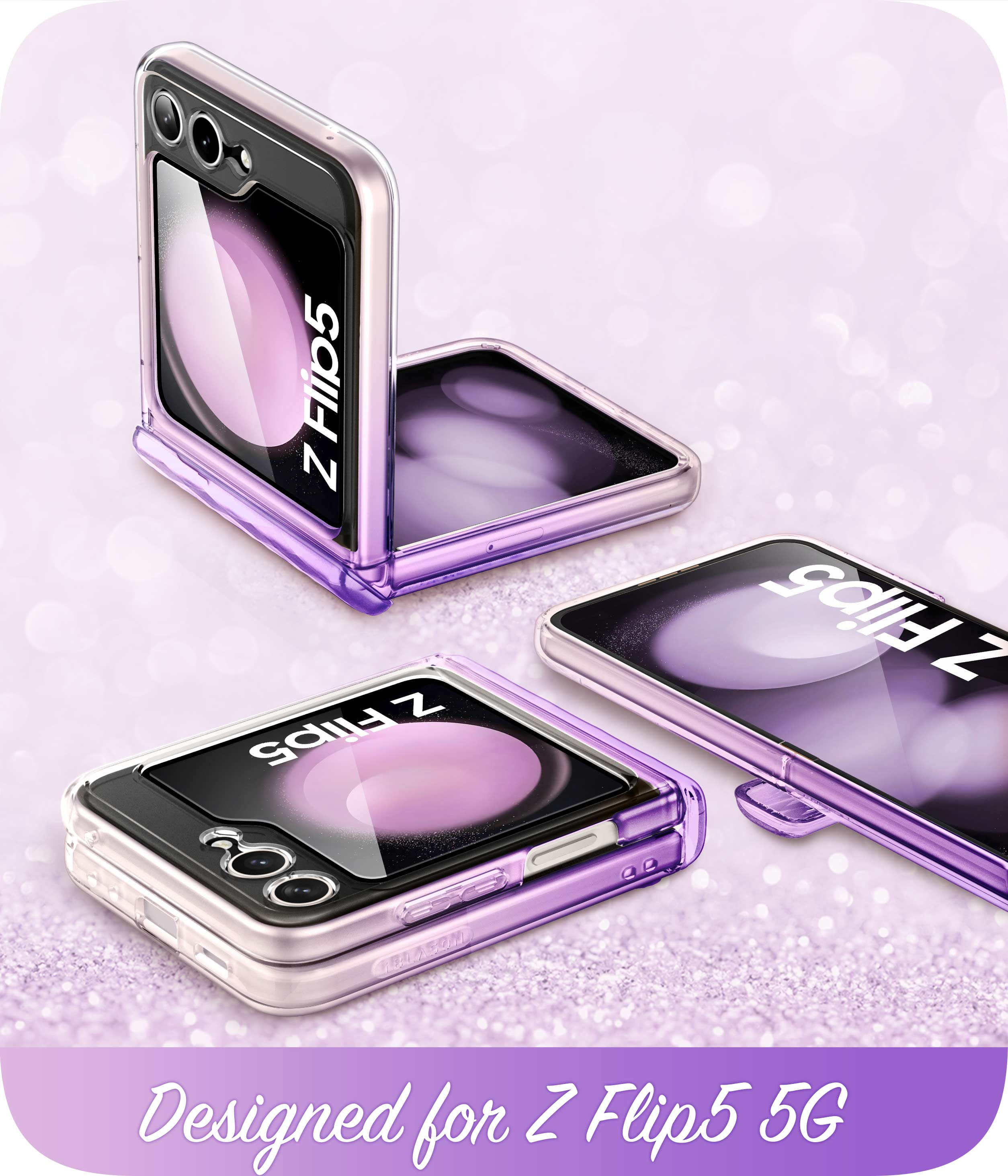 i-Blason Hinge Protection Slim Cell Phone Case for Samsung Galaxy Z Flip 5, Ameth