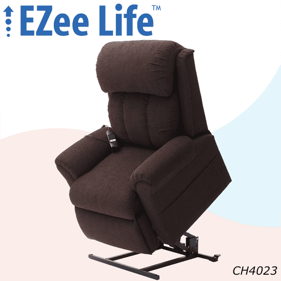 EZee Life Jupiter Lift Chair Recliner - One Motor, Three Position (Dark Brown)