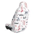thumbnail image 4 of Lsque Cute Magic Bunny Pattern Car Seat Covers for Front Seats , Waterproof Seat Covers for Cars, Sporty Front Seat Covers,Car Seat Cover Protector Front Seats, 4 of 5