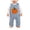 Blue, variant on CAICJ98 Infant Baby Boy Halloween Pumpkin/Ghost Plaid Jumpsuit Sleeveless Gingham Romper One Piece Strap Overalls Smocked Clothes,Size 12-18 Months