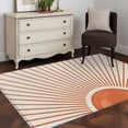 thumbnail image 3 of Sunlight Lines Area Rugs 2.7'x5', Washable Small Throw Rugs for Kitchen Bedroom, Orange Sunset Abstract Striped Art Indoor Outdoor Rug Non-Slip Low Pile Carpet Runner Reversible Floor Mats, 3 of 8