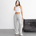 thumbnail image 5 of Resicozy Wide Leg Sweatpants Women 2026 Low Rise Baggy Sweatpants Y2K Drawstring Cotton Lounge Pants with Pockets Fall Fashion Light Gray XL, 5 of 5