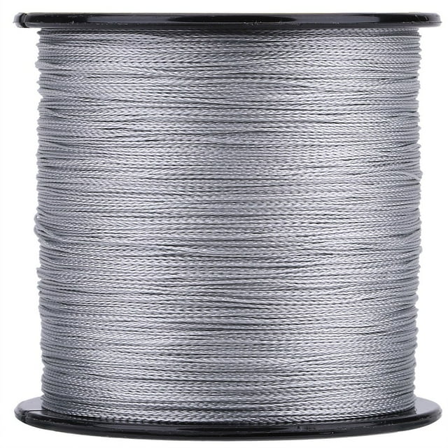 Qiilu 1pc 300m PE Braided 4 Strands Super Strong Fishing Lines Multi-filament Fish Rope Cord Grey, Sea Fish Line