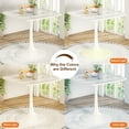thumbnail image 5 of LTTROMAT White Square Dining Table, Mid-Century Modern Tulip Pedestal Dining Table, Kitchen and Living Room Table for Small Spaces, 5 of 11