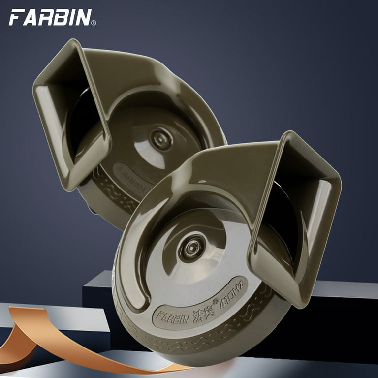FARBIN Waterproof Auto Horn 12V Car Horn Loud Dual-Tone Electric
