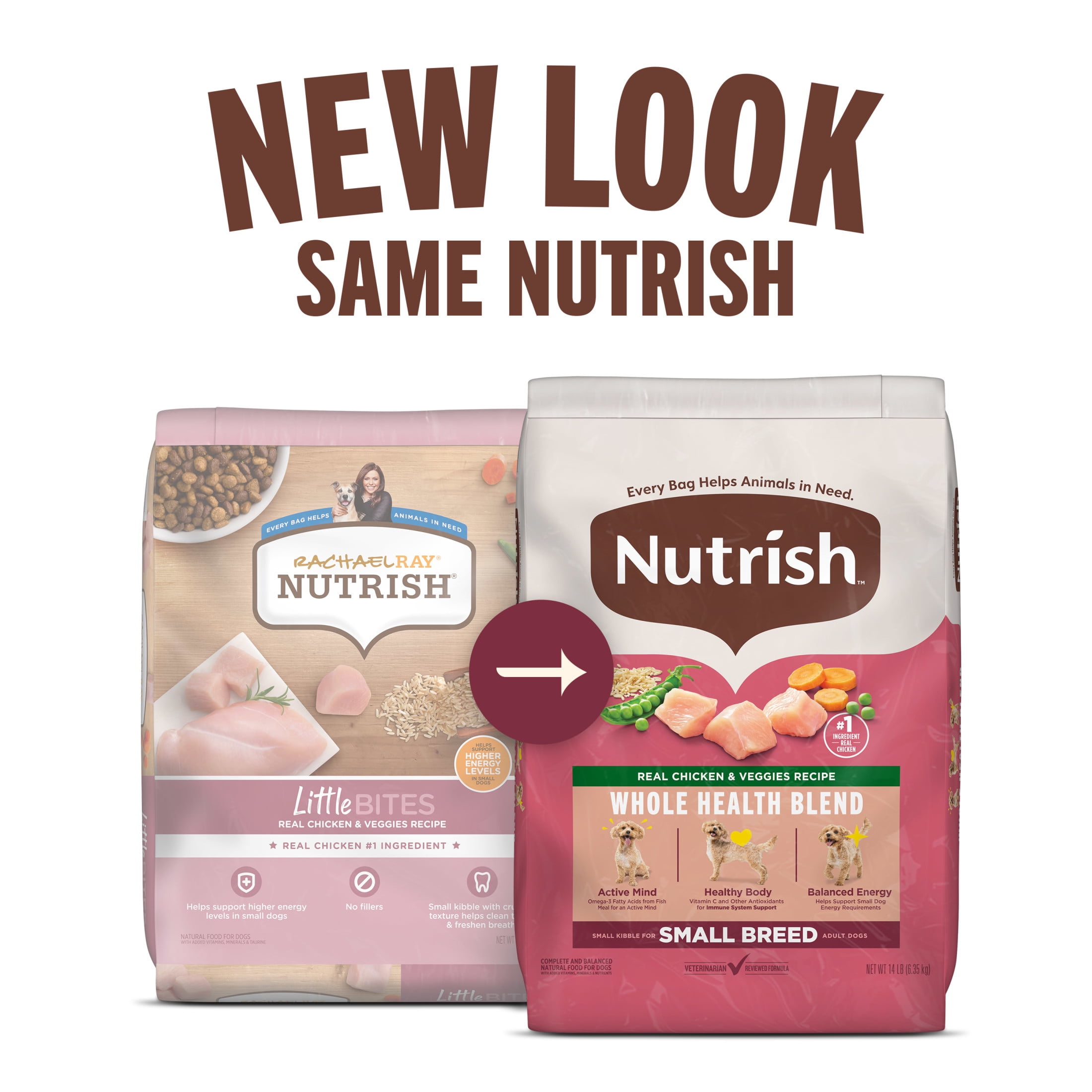 Nutrish Small Breed Real Chicken & Veggies Recipe Whole Health Blend Dry Dog Food, 6 lb. Bag (Rachael Ray)