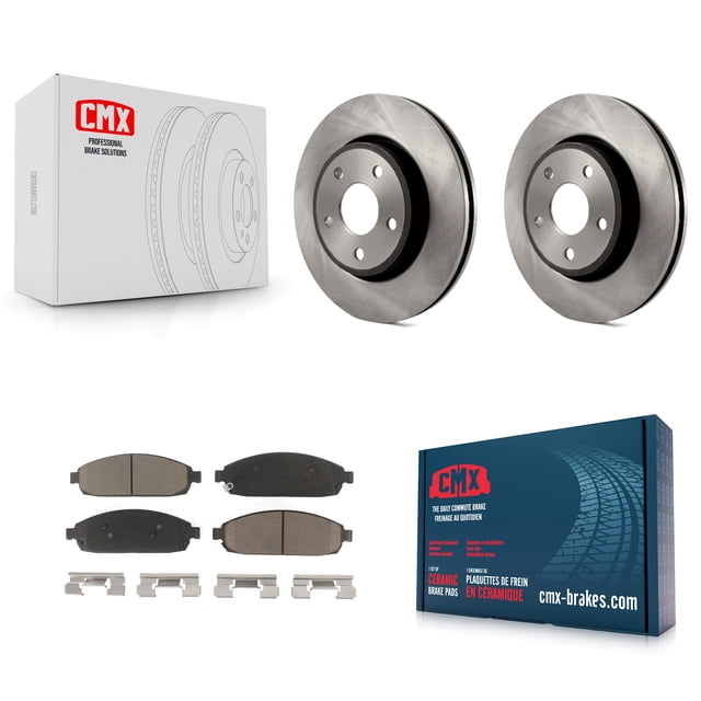 CMX Front Disc Brake Rotors and Ceramic Pads Kit for Car Jeep Grand Cherokee Commander K8C-100141