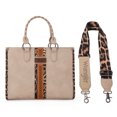 thumbnail image 5 of Wrangler HANDBAG Wrangler Tote Bag for Women Western Woven Shoulder Purse Leopard Print Handbags, Leopard-Khaki, 5 of 8