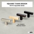thumbnail image 4 of LAICAIW Oil Rubbed Bronze Kitchen Cabinet Knobs, 25 Pack-Modern Square T-Knob Drawer Pull Handle Hardware, 4 of 6