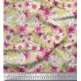 thumbnail image 1 of Soimoi Poly Georgette Fabric Cosmos Floral Print Sewing Fabric Yard 52 Inch Wide, 1 of 3