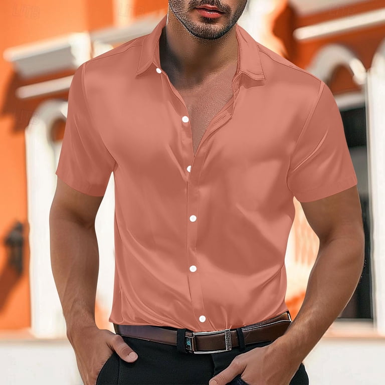 slim fit dress slacks Hi-Tie Black Floral Top Rose Gold Floral Silk Men's Long Sleeve Shirt, XL main image 1