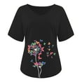 thumbnail image 4 of Elegante mujer con cuello en V estampado camiseta blusa Tops sudadera OAVQHLG3B Store  lin121212, 4 of 4