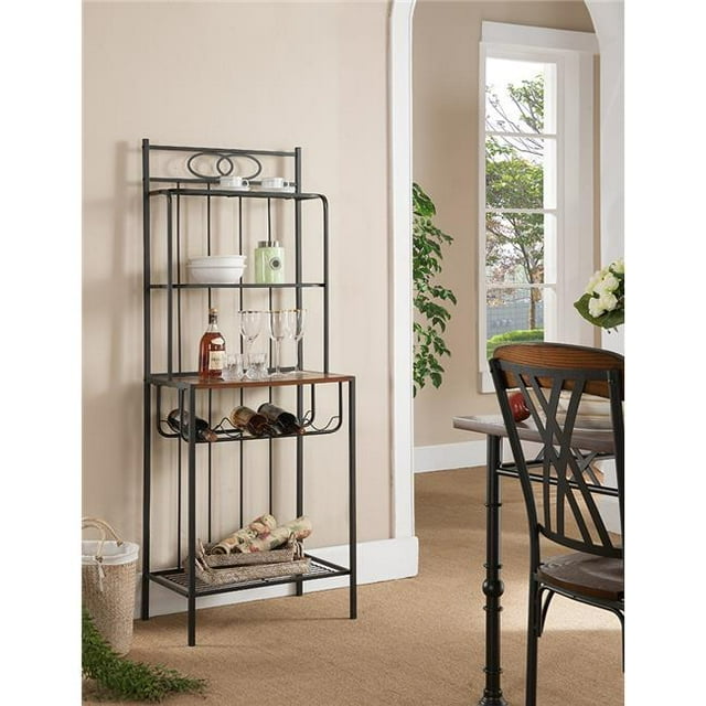 KB K3023 64 x 24 x 16 in. Bakers Rack - Black & Ash