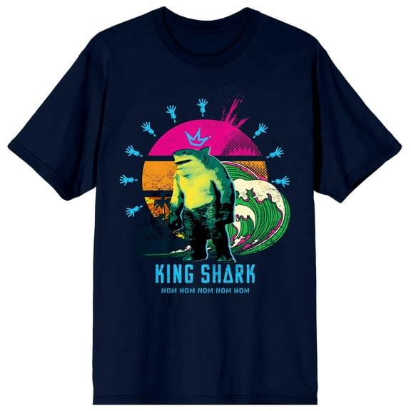 The Suicide Squad Movie King Shark Navy Tee Shirt - M