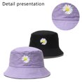 thumbnail image 3 of Sombrero de pescador para verano, para viajes, playa, sombrero para el sol, bordado, 3 of 5