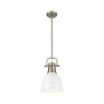 thumbnail image 2 of Yep by Golden Lighting Duncan 1-light 9in Rod Hung Pendant in Aged Brass and Navy Blue shade, 2 of 4