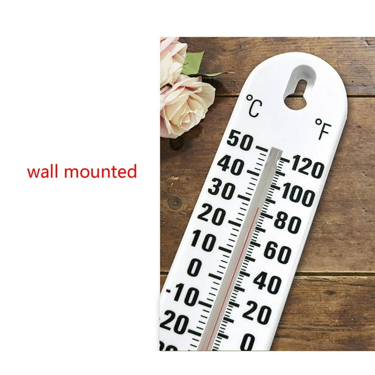 Wall Thermometer Indoor Outdoor Hang Garden Greenhouse House Office Room  H6N8 
