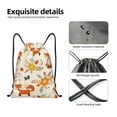 thumbnail image 4 of Daiia Flower Fox Pattern Drawstring Backpack, Gym Bag, Lightweight Backpack, Water-Resistant Bag Travel Sports Backpack, Fitness Bag, Yoga Bag-Medium, 4 of 6