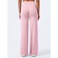 thumbnail image 4 of Leggings YEOREO sin costura frontal, tiro alto, pierna recta, rosa, 4 of 8