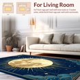 thumbnail image 2 of Ultra Soft Area Rug, Charming Whimsical Celestial, Non Slip, Stain Resistant, Washable Area Rugs for Living Room, Bedroom(Gold, 4X6), 2 of 8