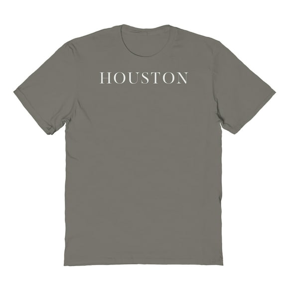 Houston Texas Graphic Charcoal Men's Cotton T-Shirt