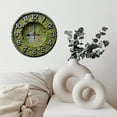thumbnail image 6 of Vintage Distressed Metal Wall Clock 10-Inch Silent Wooden Wall Clock, Battery Operated (AA Batteries Not Included), Artistic Home Decor, 6 of 7