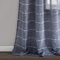thumbnail image 5 of Lush Decor Navy Farmhouse Textured Grommet Sheer Window Curtain Set (84" x 38"), 5 of 5