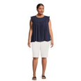 thumbnail image 3 of JMS Just My Size by Hanes Women's Plus Size Pull on Bling Tab Capri Pants, Sizes 0X-4X, 3 of 6