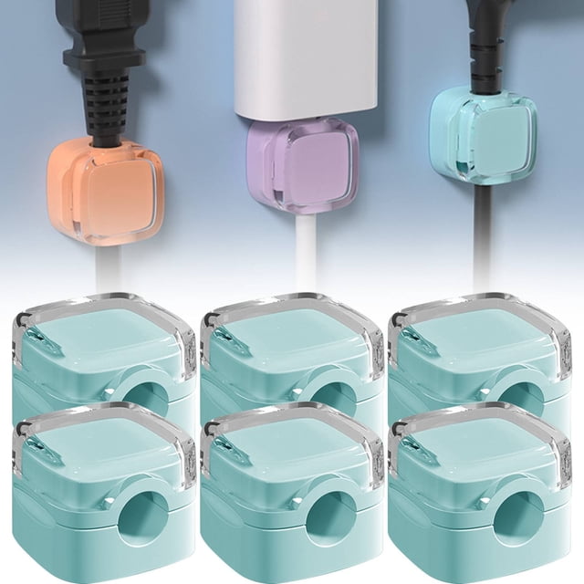 AKEGAMN Clearance! Cable Clips 6 Pieces Charging Cable Cable Organiser Storage Holder Cable Holder Self Adhesive Cable Organiser For Desk Bedside Table Charging Cables Material: Plastic Package size