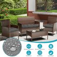 thumbnail image 4 of Eurhowing U-Shaped Tufted Cushion Set 3-Piece, Waterproof Wicker Rattan Sofa Cushion, High Resilience Foam Outdoor Patio Furniture Cushion for Settee, Chair, Bench, Dark Gray, 4 of 8