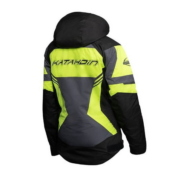 KATAHDIN GEAR DAGGER JACKET WOMENS, BLACK/GREY/HI-VIZ - 2X-L