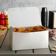 7" x 5" x 2 1/2" White Take-Out Lunch / Chicken Box with Tuck Top - 250/Case