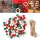 thumbnail image 1 of Cuentas De Madera, Cuentas Decorativas Hechas A Mano Con Borlas De Madera Con Cuerda De Cáñamo Para Hacer Collares Y Guirnaldas, 1 of 7